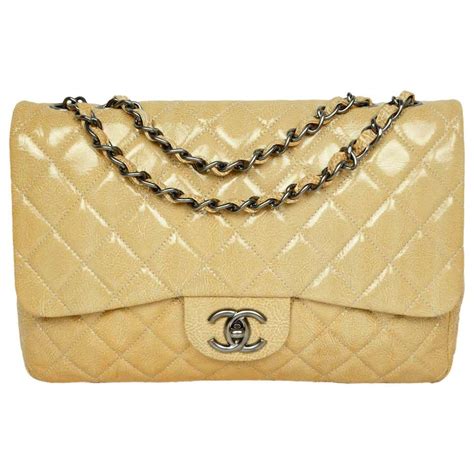 CHANEL Lambskin Quilted Fantasy Pearl Flap Nude